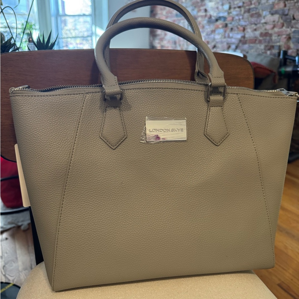 London Skye Taupe/Gray Laptop Bag